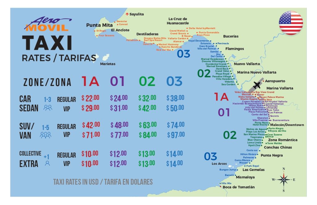 Puerto Vallarta Airport Taxi Rates Aeromovil Transfer